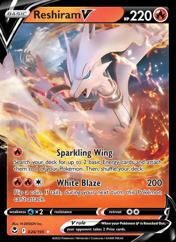 Reshiram V 024/195 from Silver Tempest