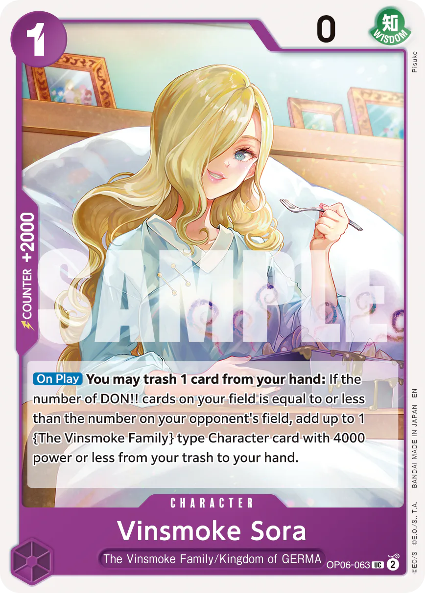 Vinsmoke Sora OP06-063 Official alternate printing r1