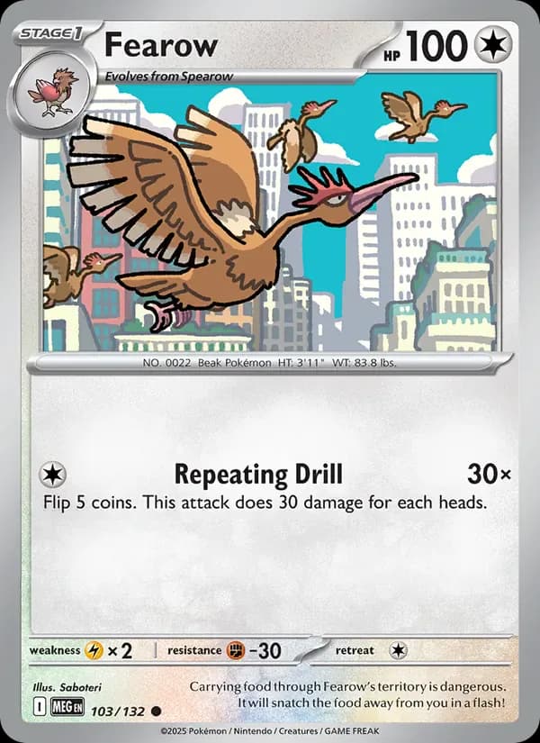 Fearow 103/132 from Mega Evolution