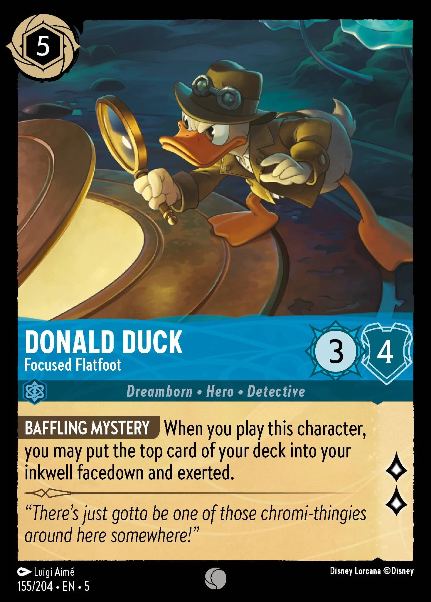 Donald Duck - Focused Flatfoot 155/204 from Shimmering Skies