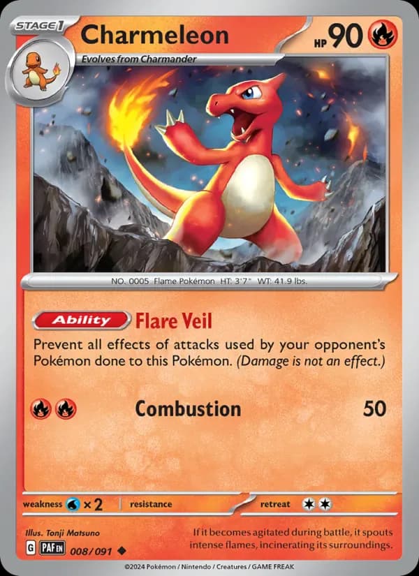 Charmeleon 008/91 from Paldean Fates