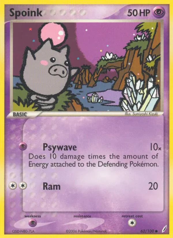 Spoink 62/100 from EX Crystal Guardians