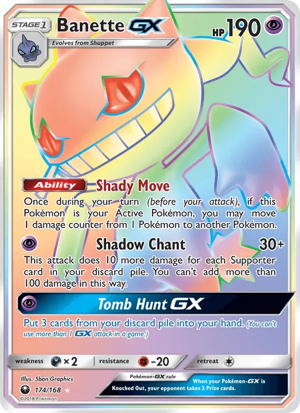Banette GX 174/168 from Celestial Storm