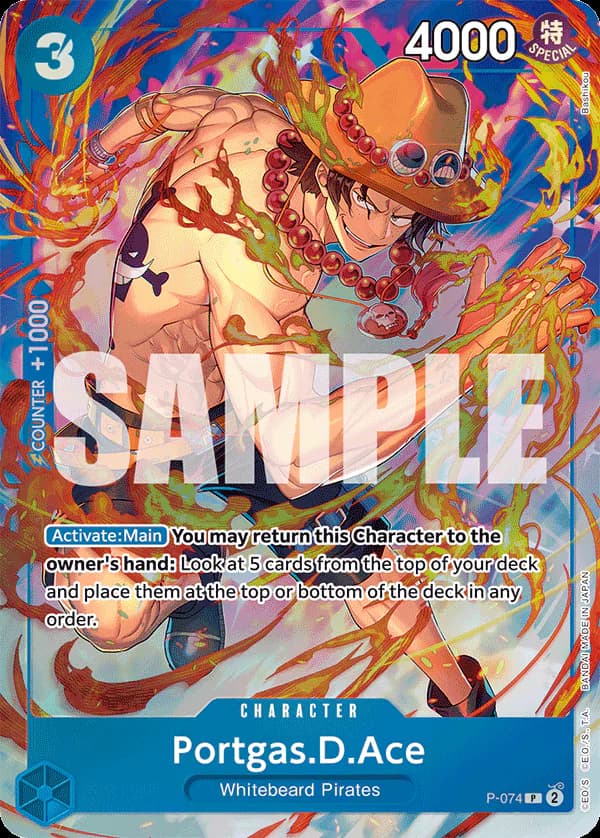 Portgas.D.Ace P-074 Official alternate printing 1