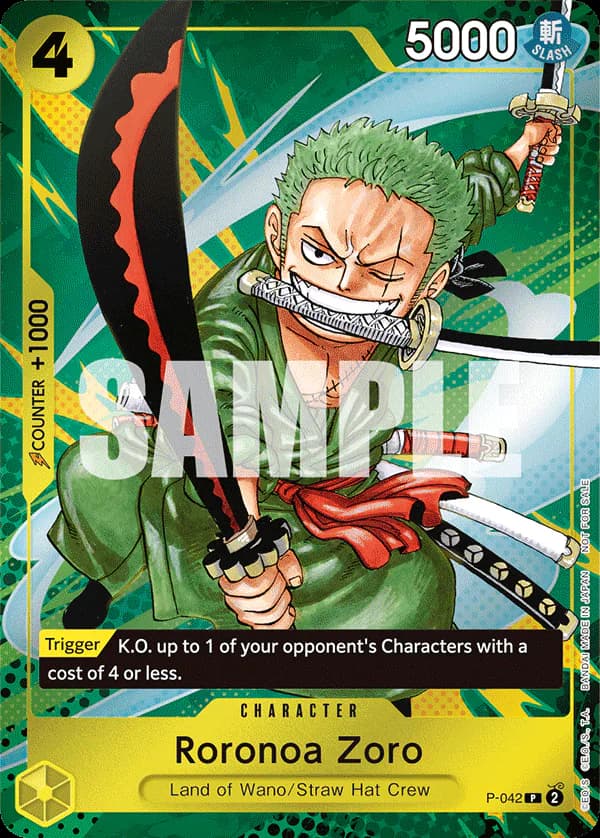 Roronoa Zoro P-042 Standard printing