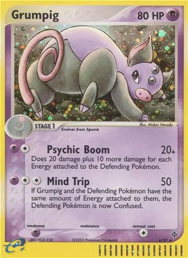 Grumpig 6/97 from EX Dragon