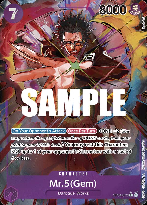 Mr.5(Gem) OP04-072 Official alternate printing 1