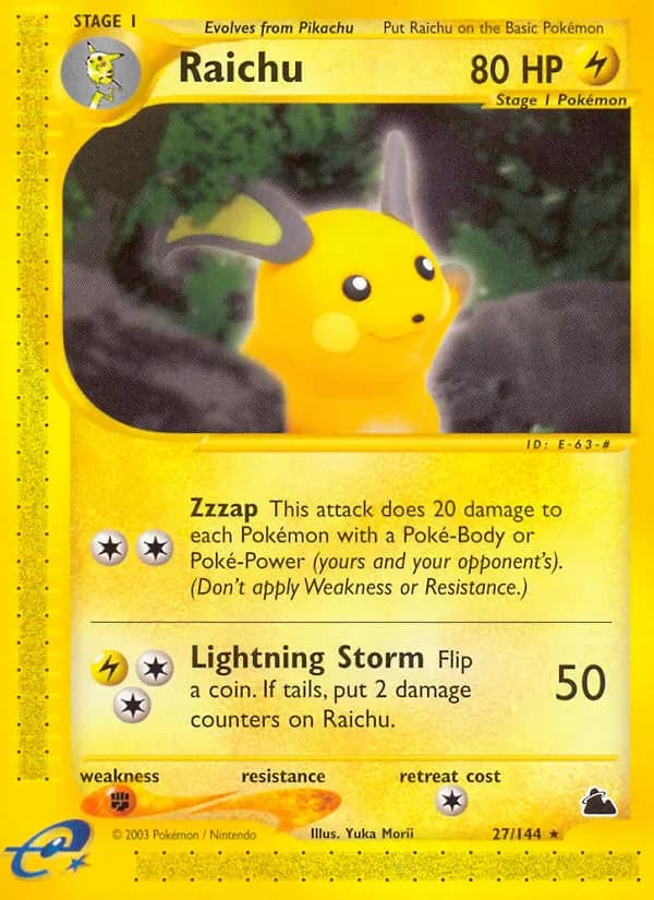 Raichu 27/144 from Skyridge