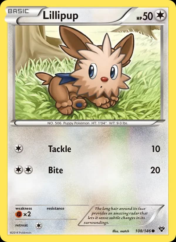 Lillipup 108/146 from XY Base Set