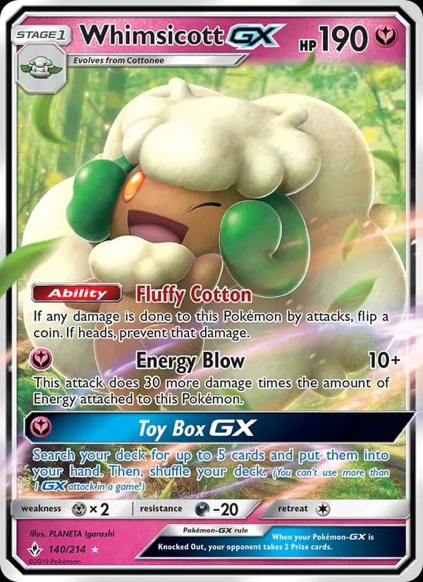 Whimsicott GX 140/214 from Unbroken Bonds