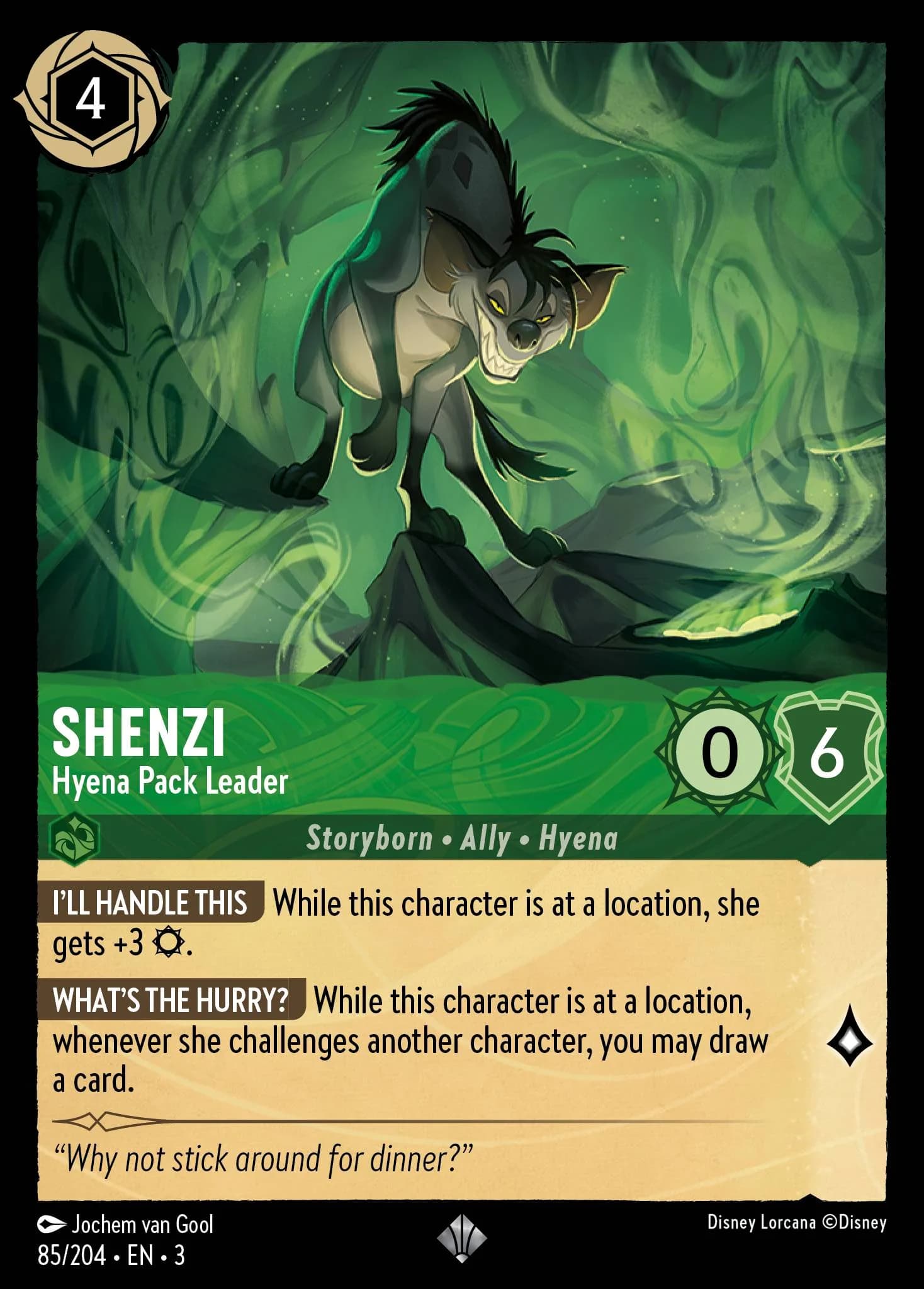 Shenzi - Hyena Pack Leader 85/204 from Into the Inklands