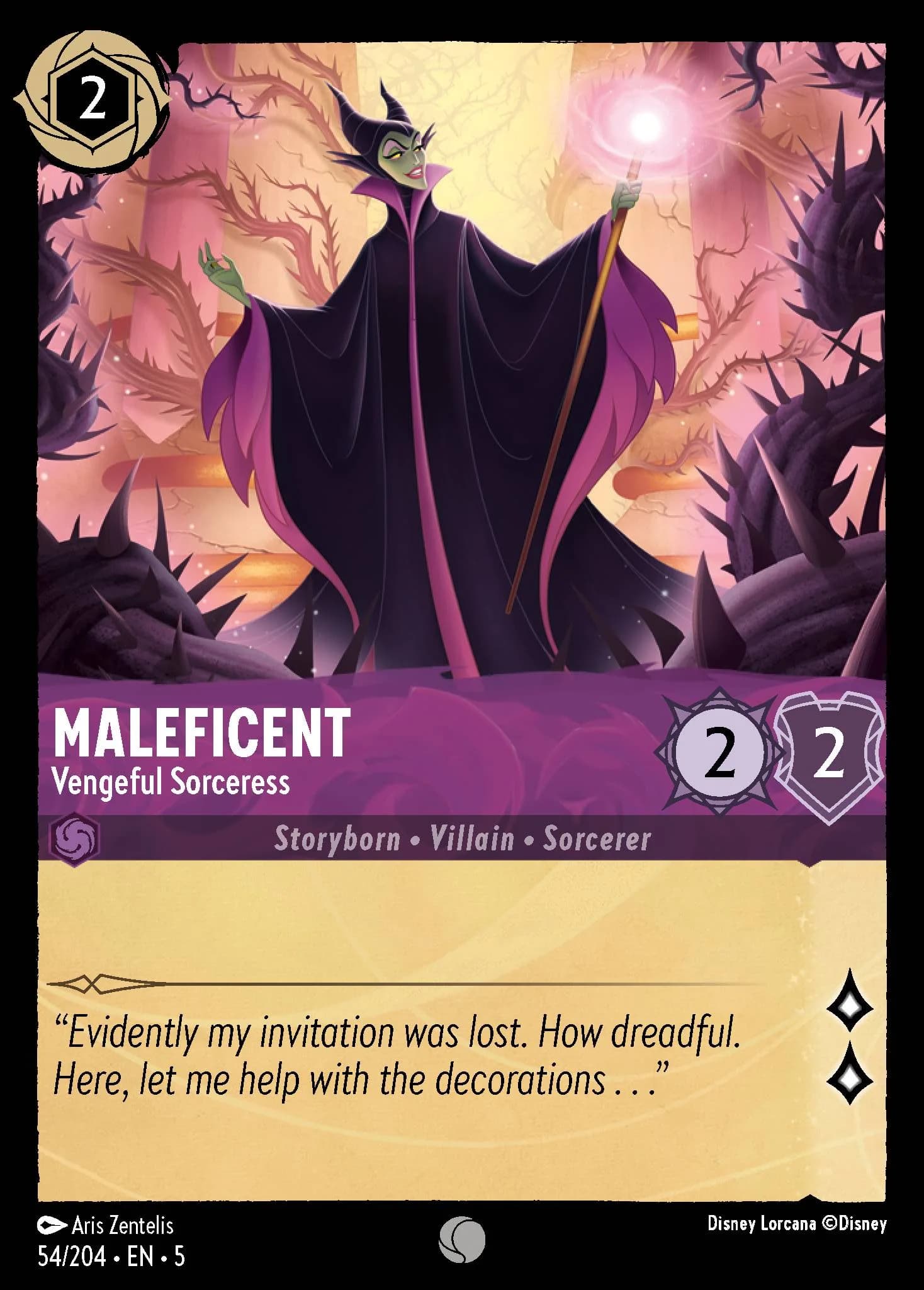 Maleficent - Vengeful Sorceress 54/204 from Shimmering Skies