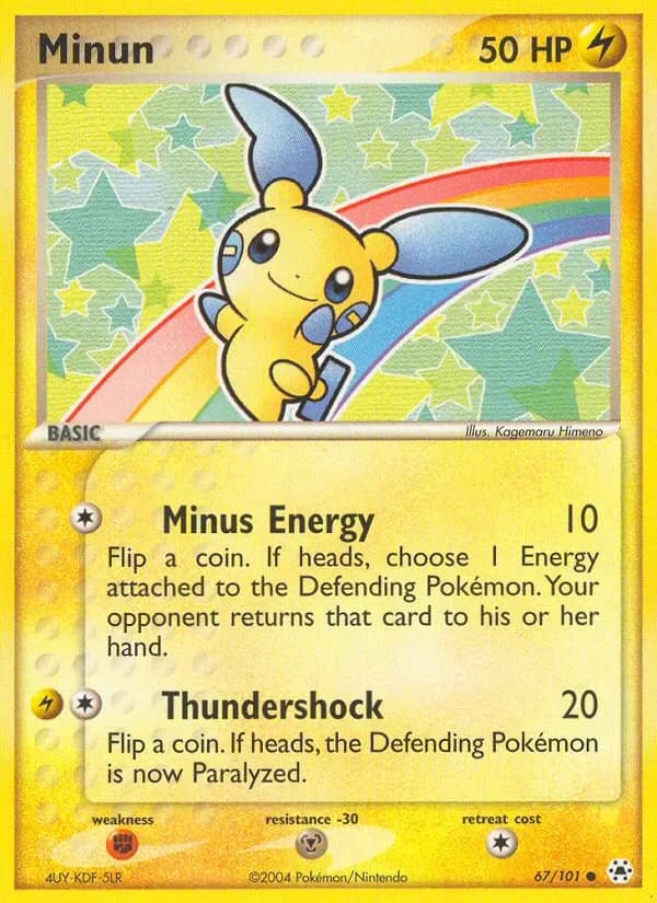Minun 67/101 from EX Hidden Legends