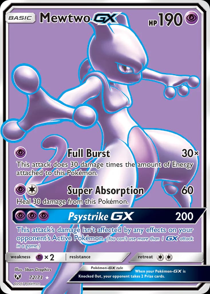 Mewtwo GX 72/73 from Shining Legends
