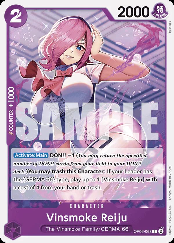 Vinsmoke Reiju OP06-068 Official alternate printing r1