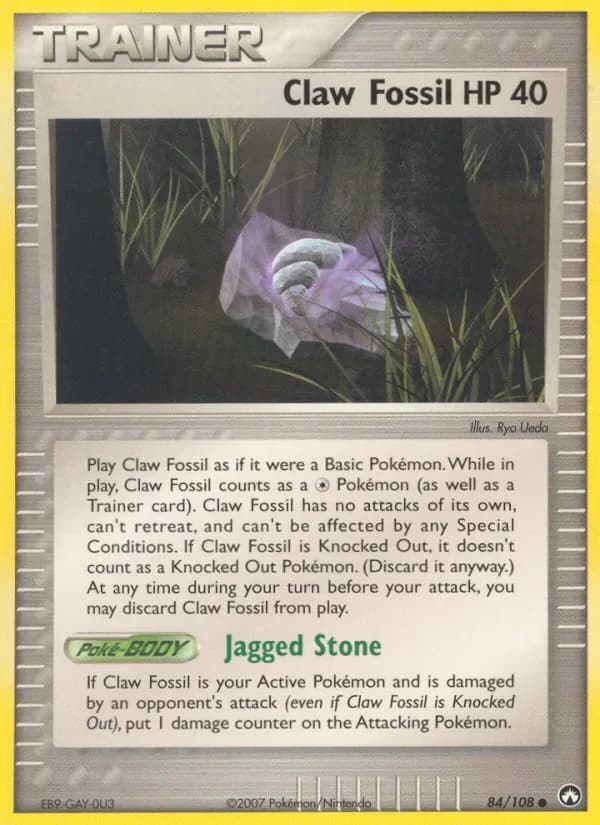 Claw Fossil 84/108 from EX Power Keepers
