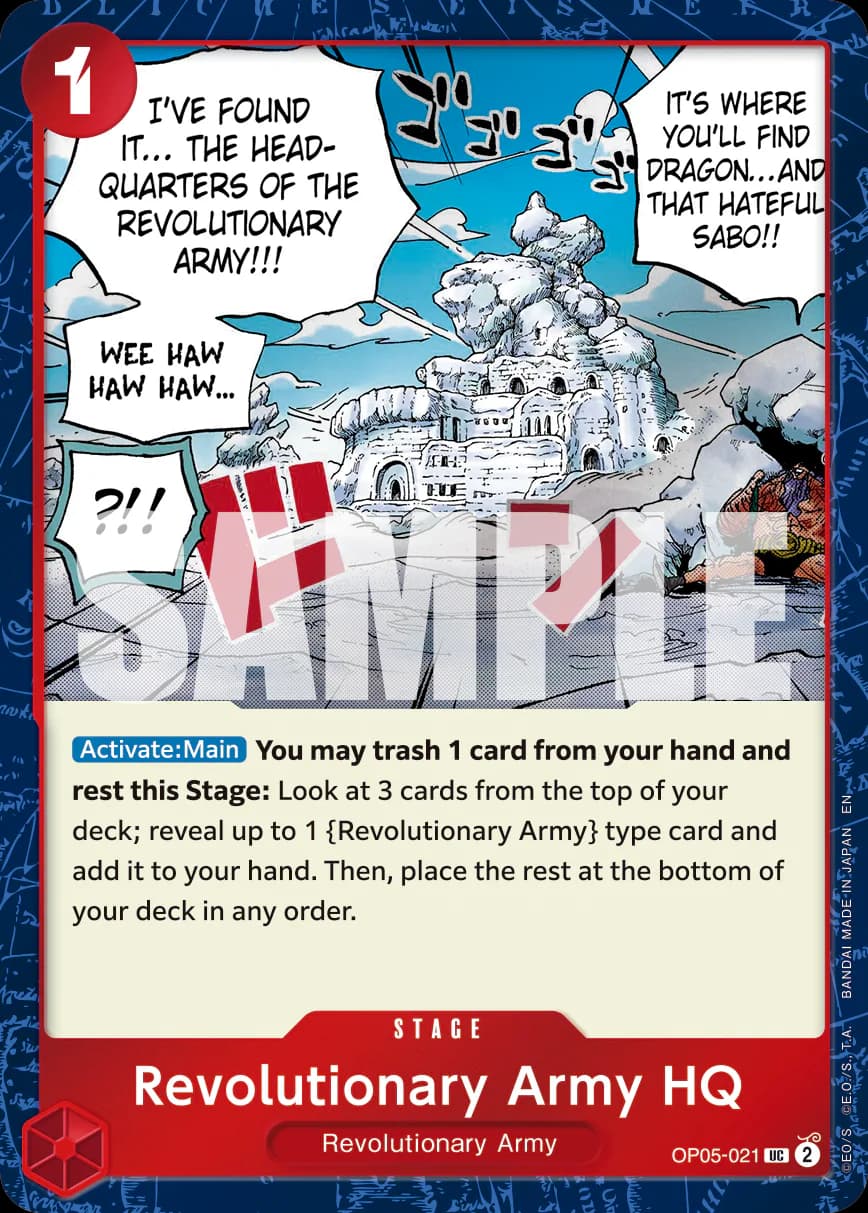 Revolutionary Army HQ OP05-021 Official alternate printing 1