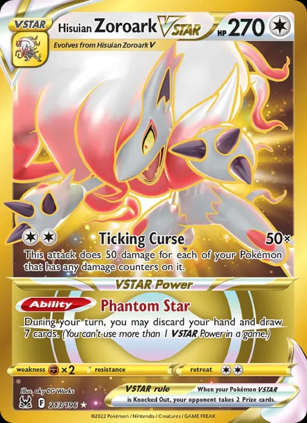 Hisuian Zoroark VSTAR 213/196 from Lost Origin