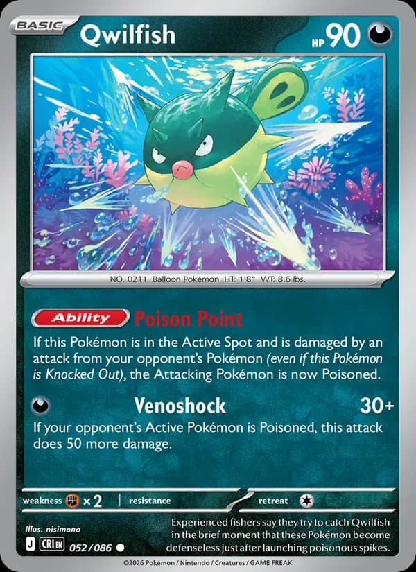 Qwilfish 052/86 from Chaos Rising