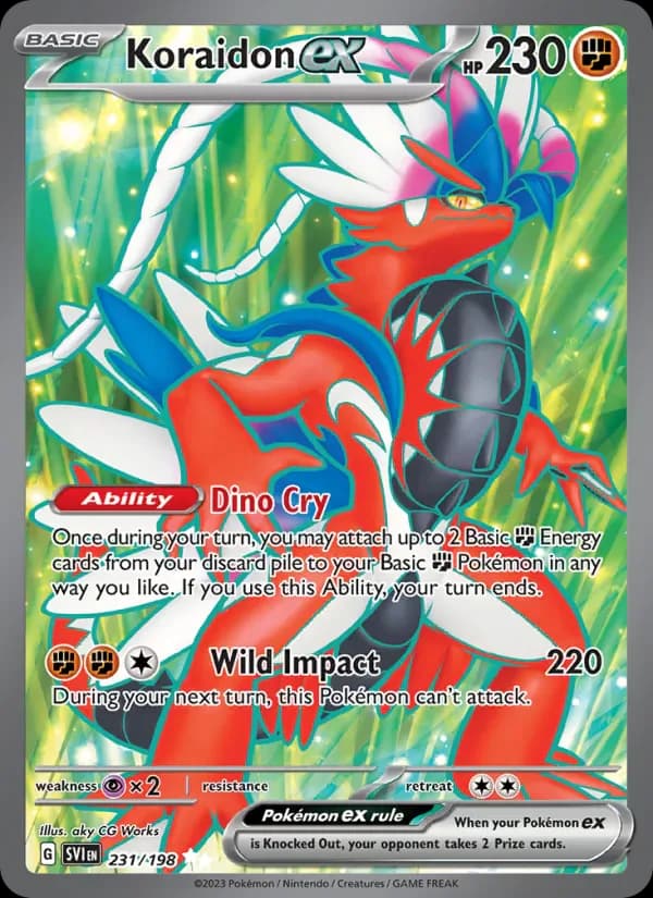 Koraidon ex 231/198 from Scarlet & Violet Base Set