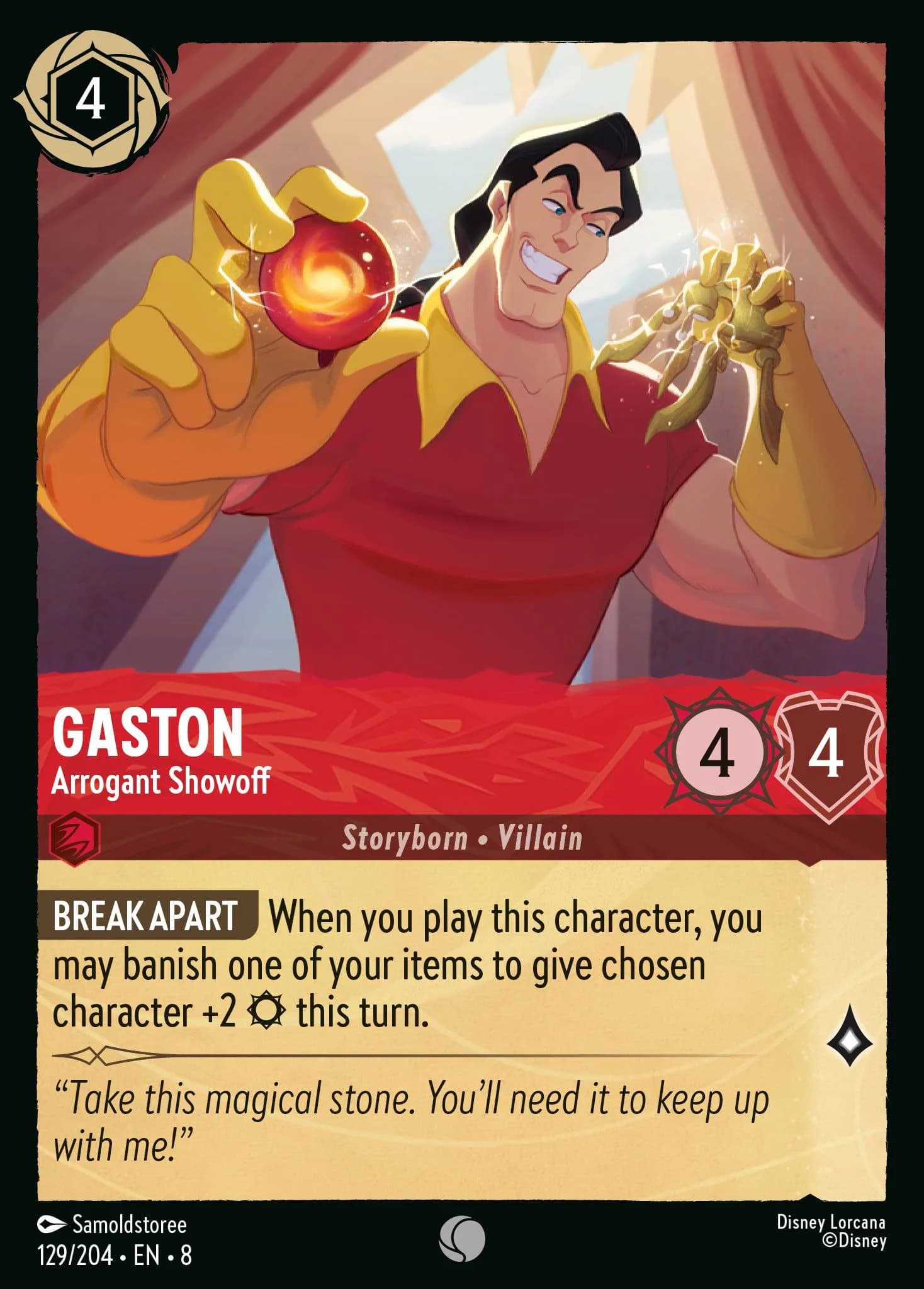 Gaston - Arrogant Showoff 129/204 from Reign of Jafar