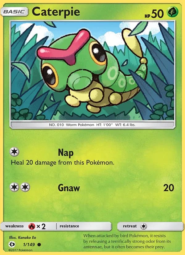 Caterpie 1/149 from Sun & Moon Base Set