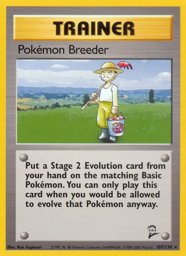 Pokémon Breeder 105/130 from Base Set 2