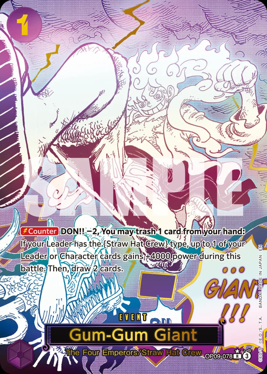 Gum-Gum Giant OP09-078 Official alternate printing 2
