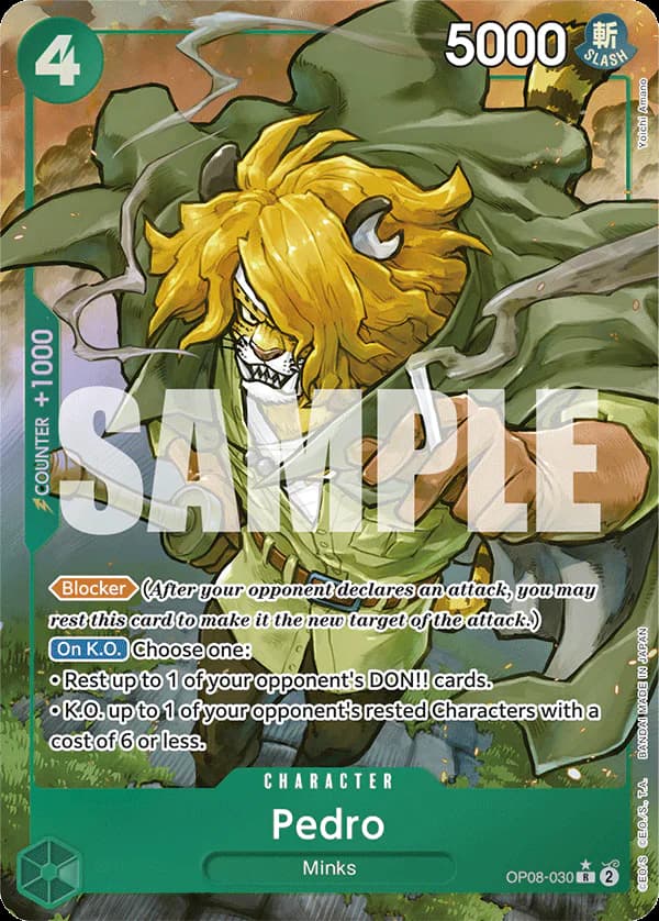 Pedro OP08-030 Official alternate printing 1