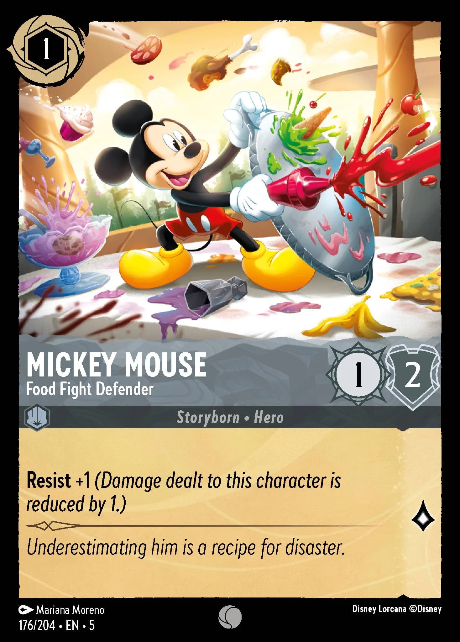 Mickey Mouse - Food Fight Defender 176/204 from Shimmering Skies