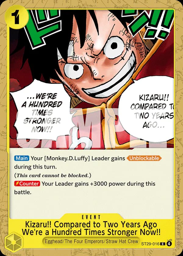 Kizaru!! Compared to Two Years Ago We're a Hundred Times Stronger Now!! ST29-016 Standard printing
