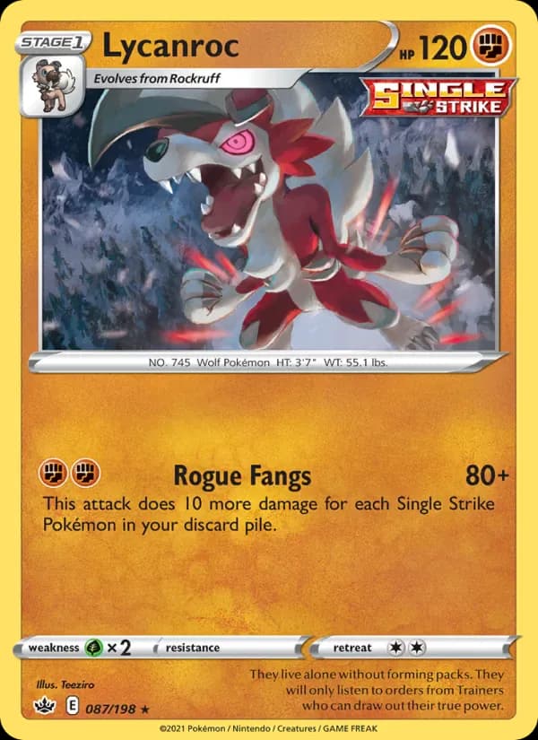 Lycanroc 87/198 from Chilling Reign