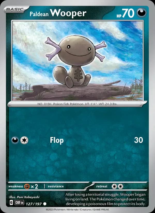Paldean Wooper 127/197 from Obsidian Flames