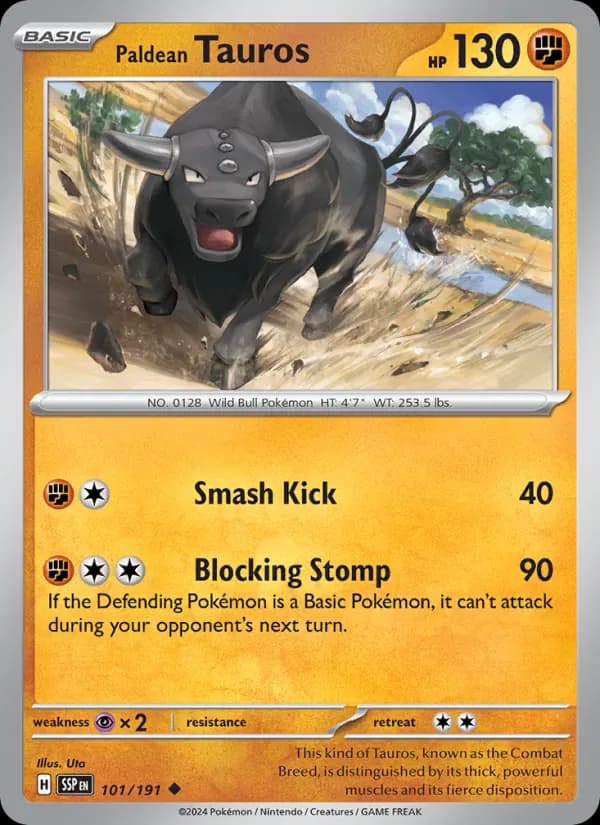 Paldean Tauros 101/191 from Surging Sparks