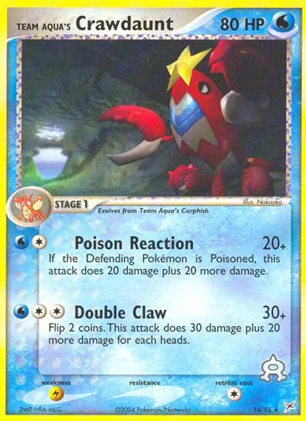 Team Aqua's Crawdaunt 14/95 from EX Team Magma vs Team Aqua
