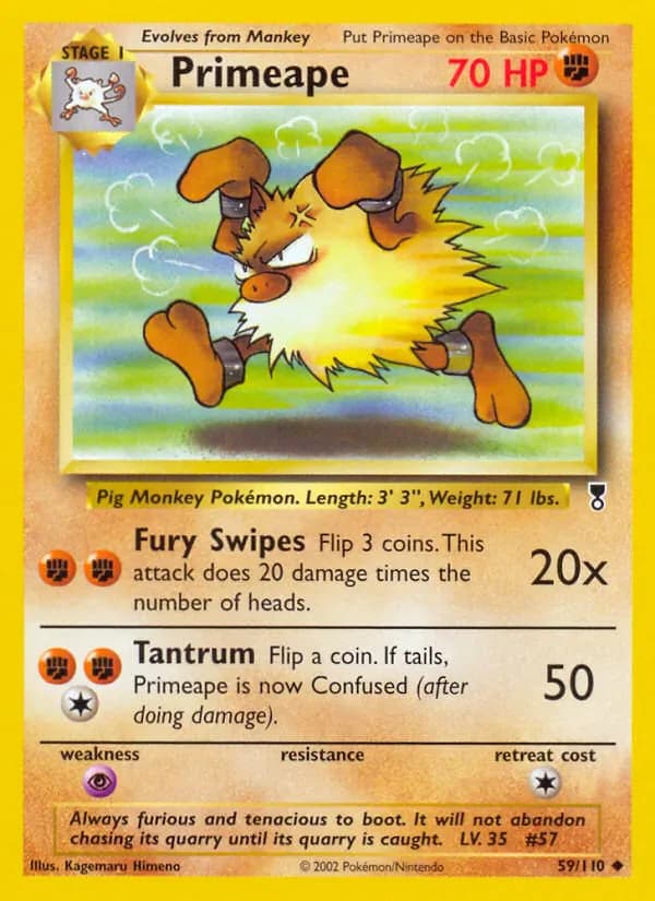 Primeape 59/110 from Legendary Collection