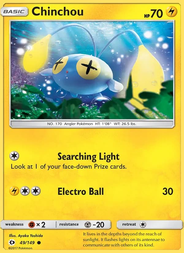 Chinchou 49/149 from Sun & Moon Base Set