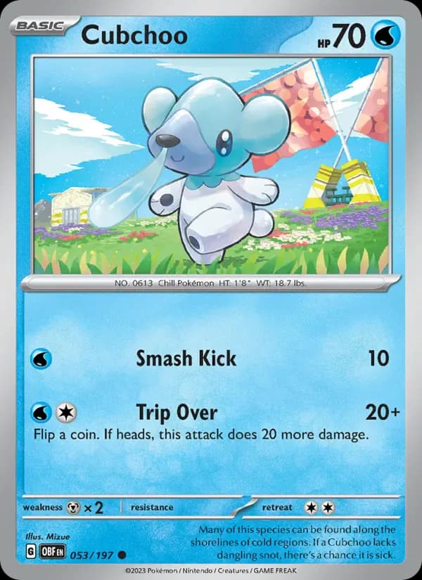 Cubchoo 053/197 from Obsidian Flames