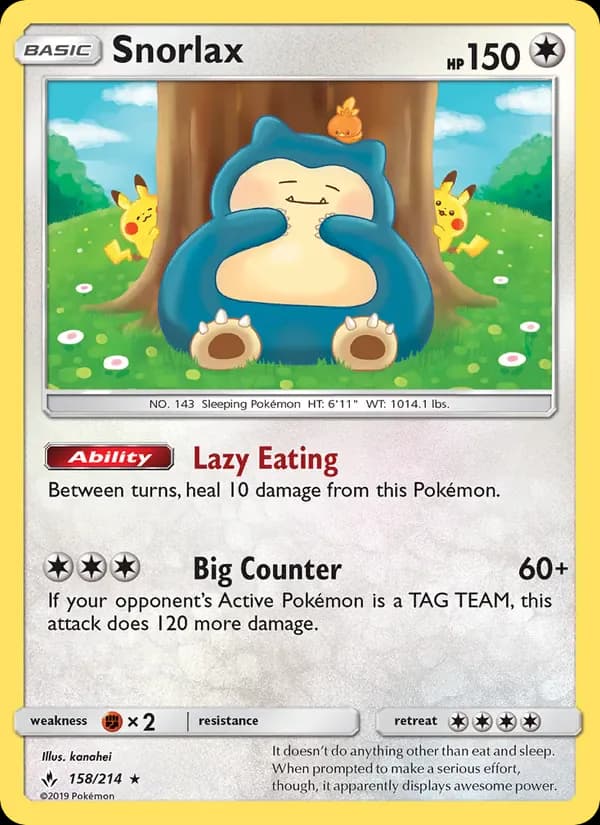 Snorlax 158/214 from Unbroken Bonds