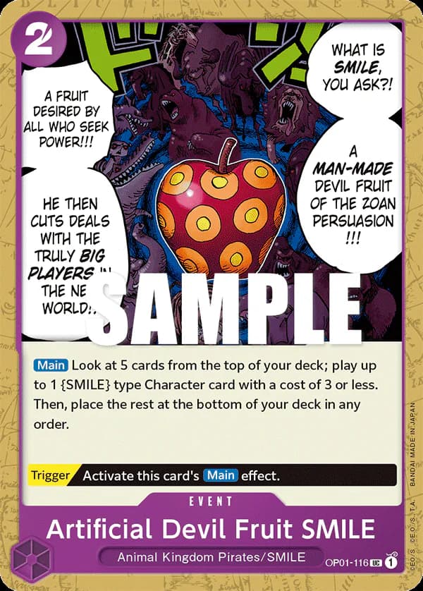 Artificial Devil Fruit SMILE OP01-116 Standard printing
