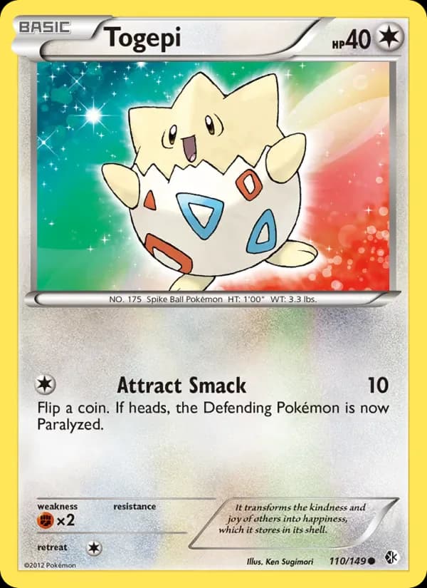 Togepi 110/149 from Boundaries Crossed