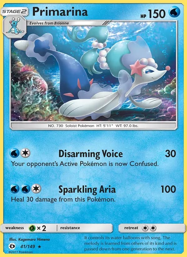 Primarina 41/149 from Sun & Moon Base Set