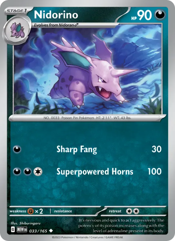 Nidorino 033/165 from Pokemon 151