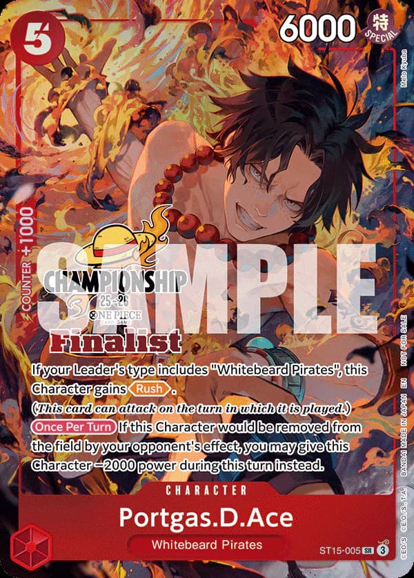 Portgas.D.Ace ST15-005 Official alternate printing 2