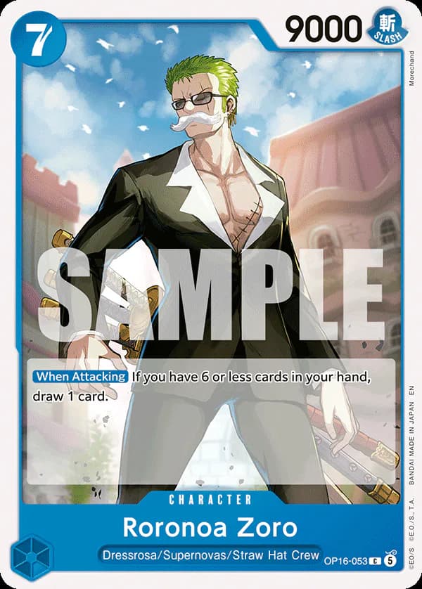 Roronoa Zoro OP16-053 Standard printing