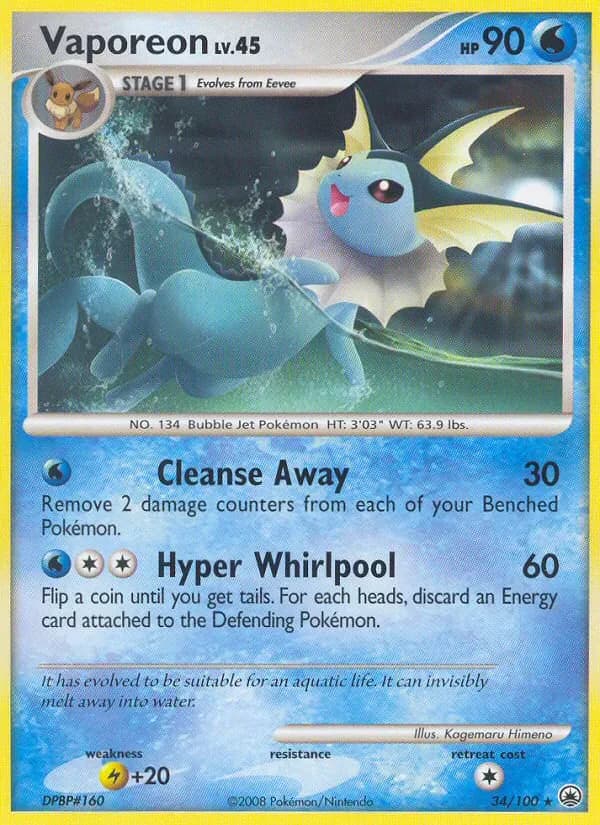 Vaporeon 34/100 from Majestic Dawn