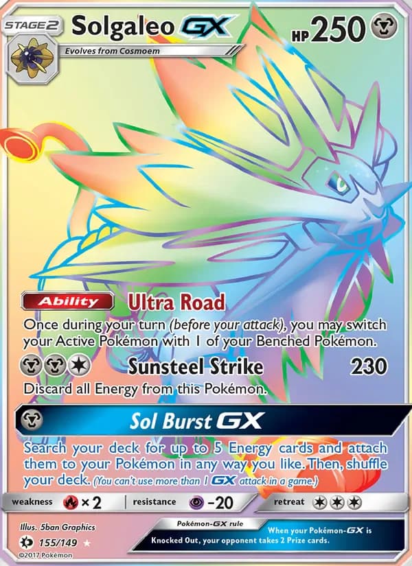 Solgaleo GX 155/149 from Sun & Moon Base Set