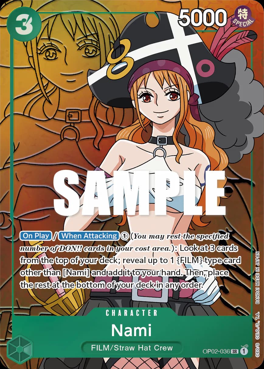 Nami OP02-036 Official alternate printing 1