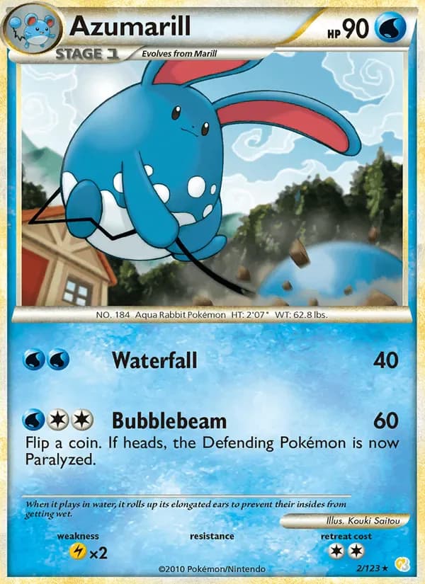 Azumarill 2/123 from HeartGold & SoulSilver
