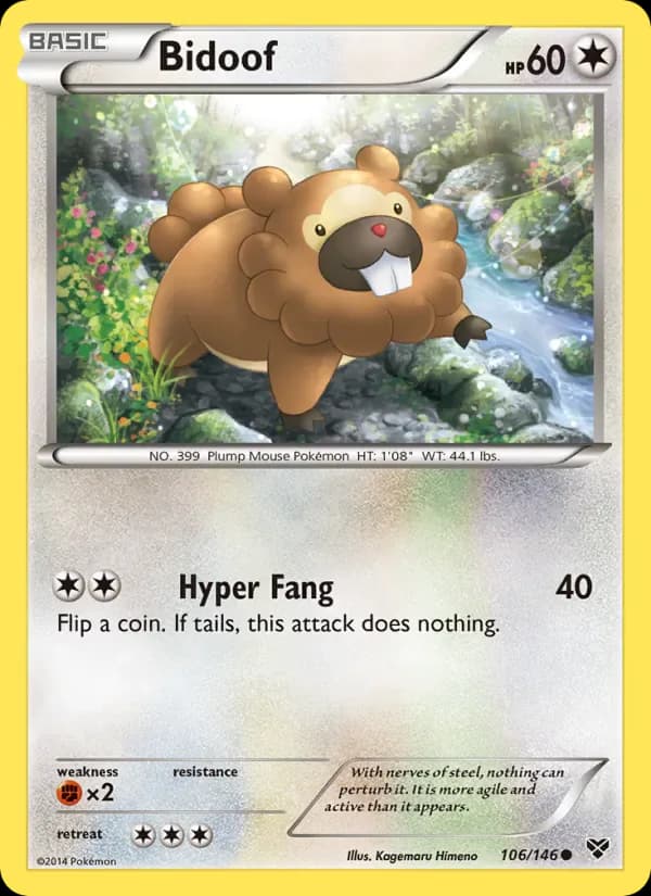 Bidoof 106/146 from XY Base Set